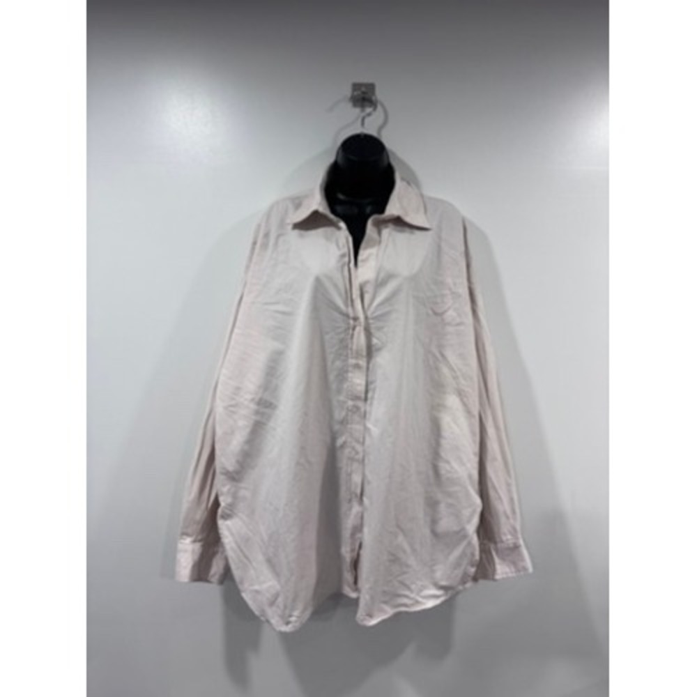DISSH Powder Pink Cotton Oversized Button Down Shirt US 12